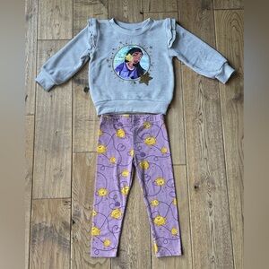 Disney Wish Asha and Star 2-Piece Outfit Set size 2T